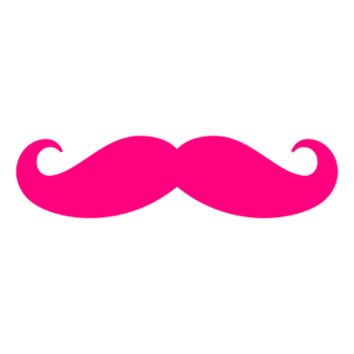 Moustache Decal (Hot Pink)